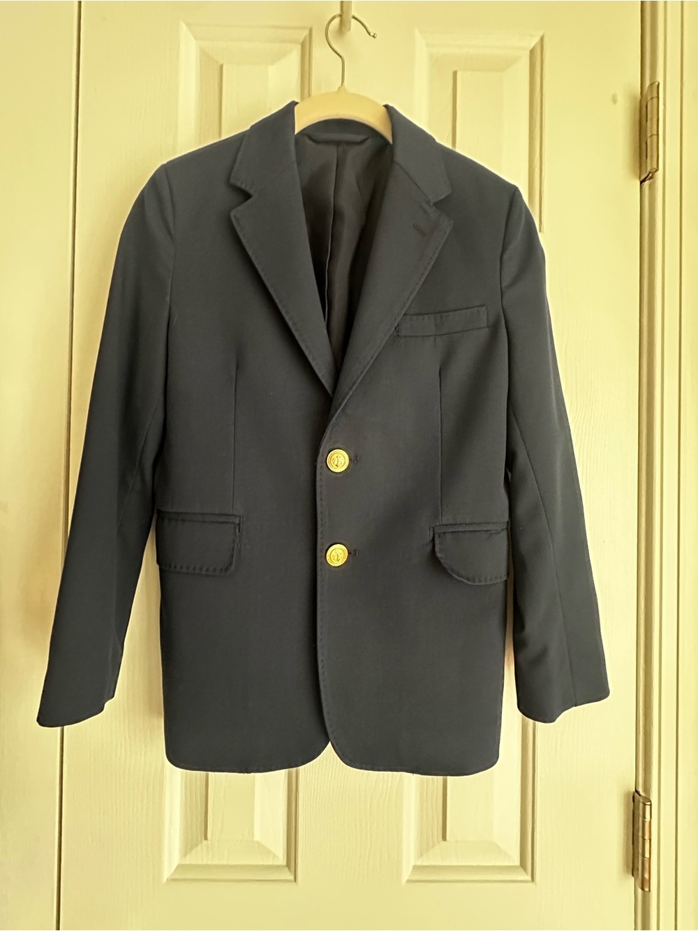 Vineyard Vines Boys Navy 2-Button Blazer Gold Logo Buttons